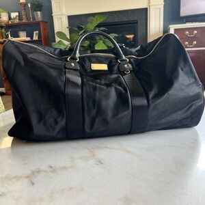 Michael Kors Black Nylon Weekender Bag Travel Duffle Carry On